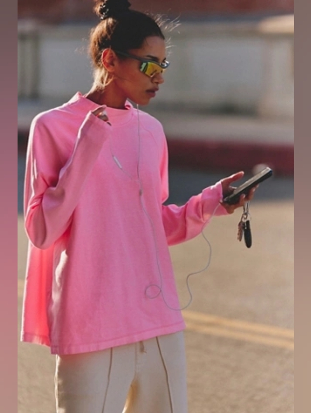New With Tags Fp Movement Restorstion Layer Bright Pink Small Oversized